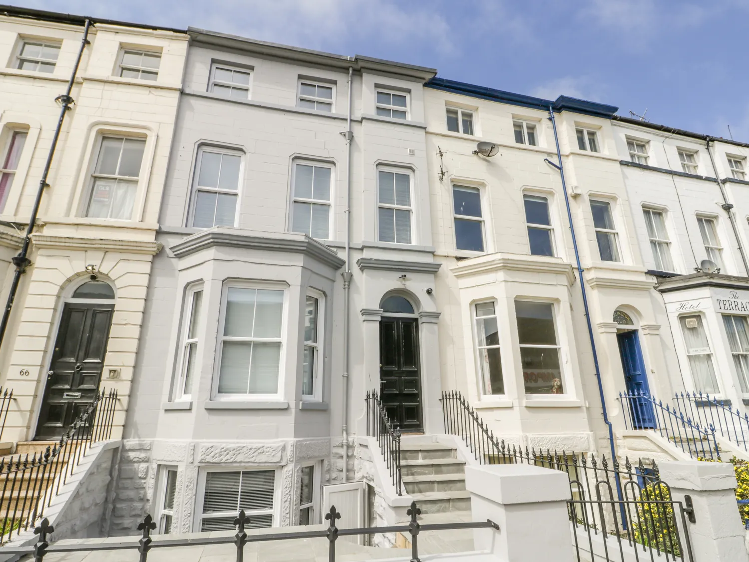 Classic British terraced houses in a row